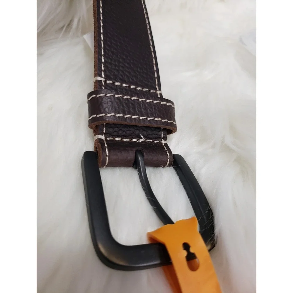 NEW Men's Timberland 38-40 Leather Belt Size‎ Large Solid Full Grain Leather